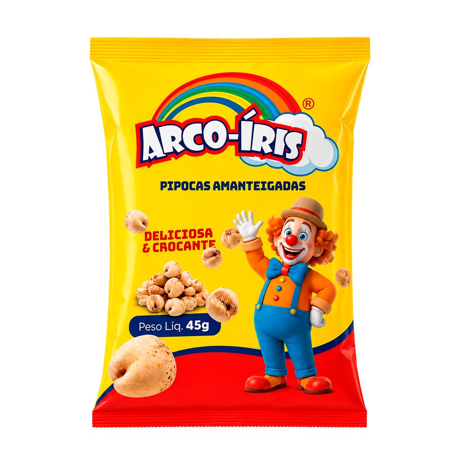 Pipoca Arco-Íris Amanteigada 45g